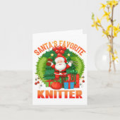 Santas Favoriete Breister, Breisters Gaan Breien Kaart (Gele Bloem)