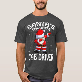 Santas Favoriete Cab Driver Kerstmis T-shirt