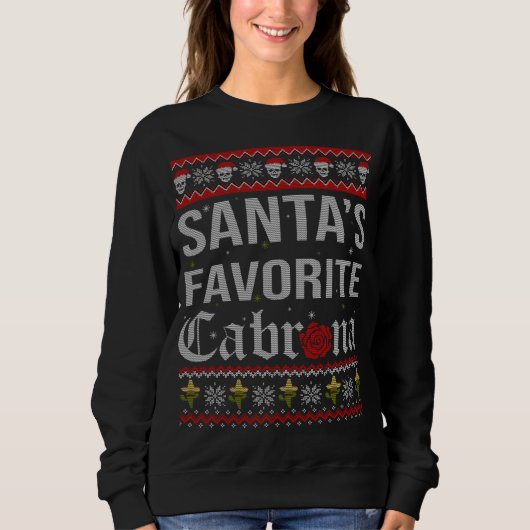Santa's favoriete Cabrona Funny Mexican Ugly Xmas  Trui (Voorkant)