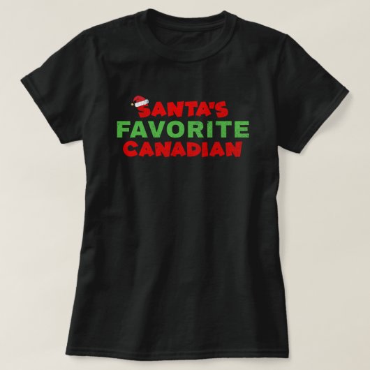 Santa's favoriete Canadese feestdag in Canada T-shirt (Design voorkant)