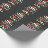 Santa's Favoriete Cheerleading Elf Family Matching Cadeaupapier (Hoek)