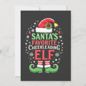 Santa's Favoriete Cheerleading Elf Family Matching Kaart (Voorkant)