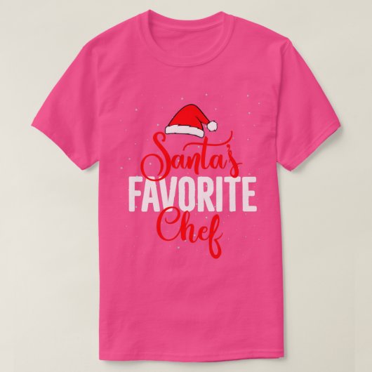 Santas favoriete Chef-kerstmis T-shirt (Design voorkant)