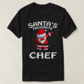 Santas Favoriete Chef Kerstmis T-shirt (Design voorkant)