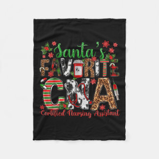 Santa's Favoriete Cna Gecertificeerde Verpleegkund Fleece Deken
