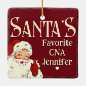 Santas Favoriete CNA Keramisch Ornament (Achterkant)