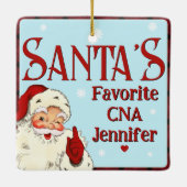 Santas Favoriete CNA Keramisch Ornament (Achterkant)