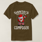 Santas Favoriete Composer Kerstmis T-shirt (Design voorkant)