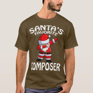 Santas Favoriete Composer Kerstmis T-shirt