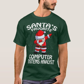 Santas Favoriete Computer Systems Analist Kerstmis T-shirt