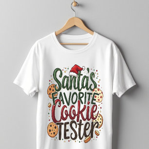 Santa's Favoriete Cookie Tester T-shirt