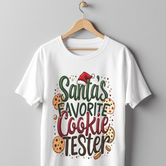 Santa's Favoriete Cookie Tester T-shirt