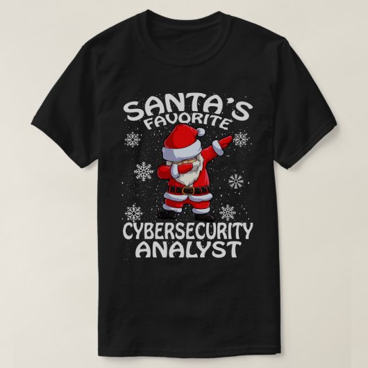 Santas Favoriete Cybersecurity Analist Kerstmis T-shirt (Design voorkant)
