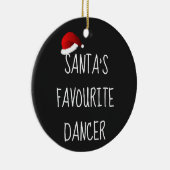 Santa's favoriete danser | Kerstdansdanking Keramisch Ornament (Rechts)