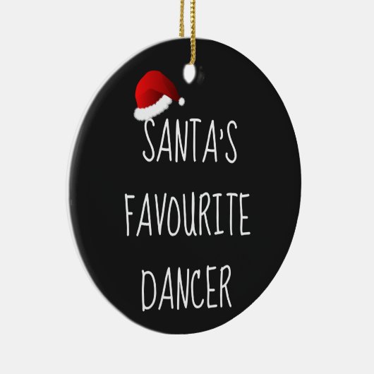 Santa's favoriete danser | Kerstdansdanking Keramisch Ornament (Rechts)