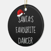 Santa's favoriete danser | Kerstdansdanking Keramisch Ornament (Links)
