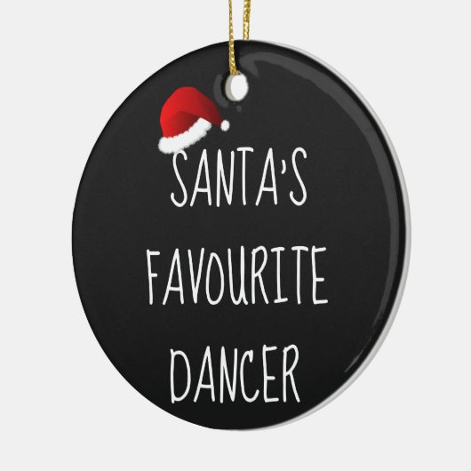 Santa's favoriete danser | Kerstdansdanking Keramisch Ornament (Links)