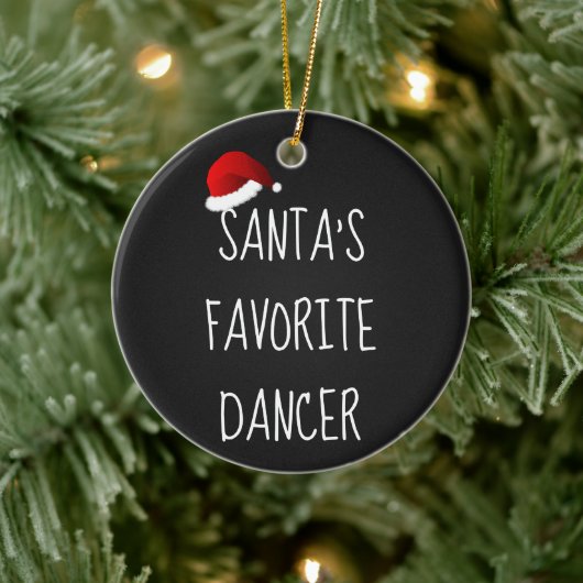 Santa's favoriete danser | Kerstdansdanking Keramisch Ornament (Boom)