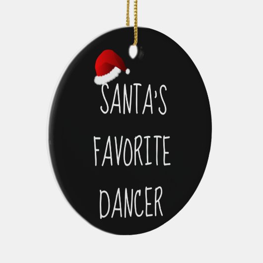 Santa's favoriete danser | Kerstdansdanking Keramisch Ornament (Rechts)