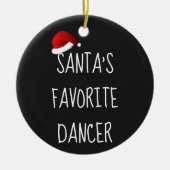 Santa's favoriete danser | Kerstdansdanking Keramisch Ornament (Voorkant)