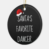 Santa's favoriete danser | Kerstdansdanking Keramisch Ornament (Links)