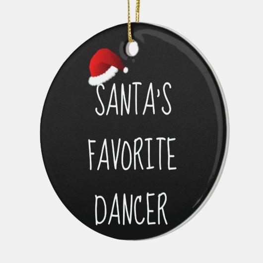 Santa's favoriete danser | Kerstdansdanking Keramisch Ornament (Links)
