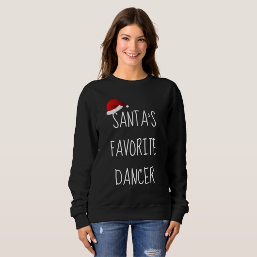 Santa's favoriete danser | Kerstdansdanking Trui (Voorkant volledig)