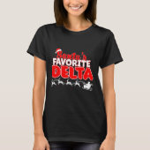 Santa's Favoriete Delta Kerstmis Sorority Kerstmis T-shirt (Voorkant)