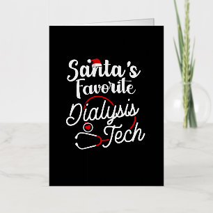 Santa's favoriete dialyse-technologie folie wenskaart