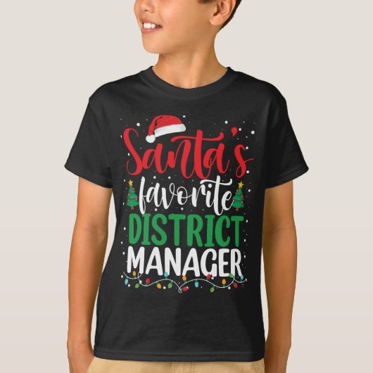 Santa's favoriete District Manager Kerstman T-shirt (Voorkant)