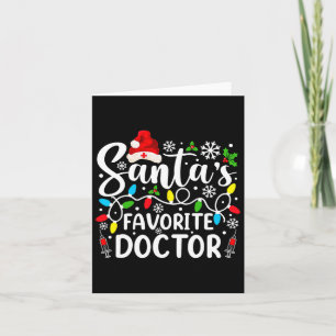Santa's Favoriete Doctor Grappige Kerstman Familie Kaart
