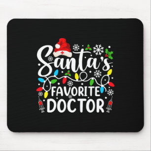 Santa's Favoriete Doctor Grappige Kerstman Familie Muismat