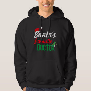 Santa's favoriete dokter Kerst elf pet grappig Hoodie