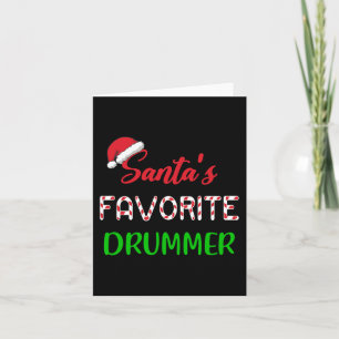 Santas Favoriete Drummer Gift Fun Drum Christmas P Kaart