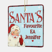 Santa's Favoriete EA Keramisch Ornament (Links)
