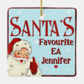 Santa's Favoriete EA Keramisch Ornament (Achterkant)