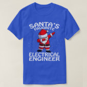 Santas Favoriete Electrical Engineer Kerst T-shirt (Design voorkant)