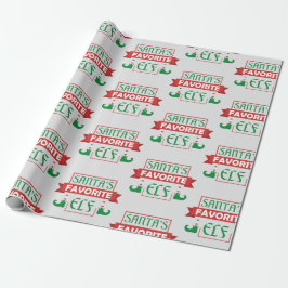 Santa's favoriete Elf Cadeaupapier