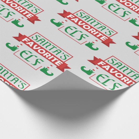 Santa's favoriete Elf Cadeaupapier (Hoek)