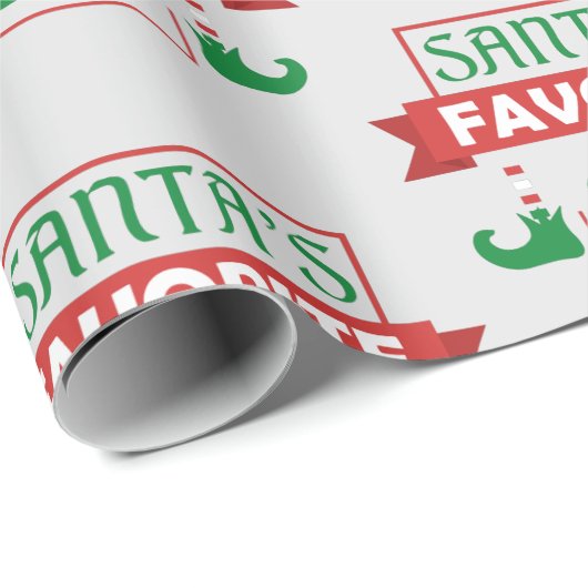 Santa's favoriete Elf Cadeaupapier (Rol Hoek)