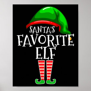 Santa's favoriete Elf Group Matching Family Christ Poster