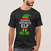 Santa's favoriete Elf Kerstkerstkerstkerstkerstman T-shirt (Voorkant)