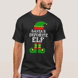 Santa's favoriete Elf Kerstkerstkerstkerstkerstman T-shirt