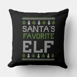 Santa's Favoriete Elf - Lelijke Trui Kerstmis Kussen