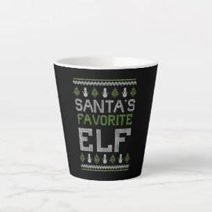 Santa's Favoriete Elf - Lelijke Trui Kerstmis Latte Mok
