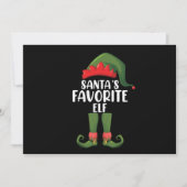 Santas Favoriete Elf Matching Family Kerstmis Kaart (Voorkant)