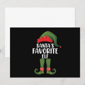 Santas Favoriete Elf Matching Family Kerstmis Kaart (Voorkant / Achterkant)