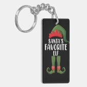 Santas Favoriete Elf Matching Family Kerstmis Sleutelhanger (Voorkant Links)