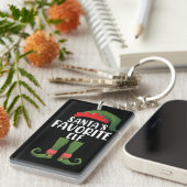 Santas Favoriete Elf Matching Family Kerstmis Sleutelhanger (Voorkant Rechts)