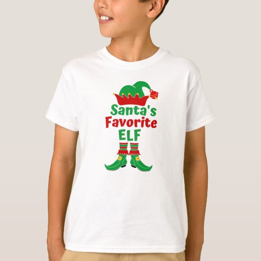Santa's favoriete Elf T-Shirt (Voorkant)